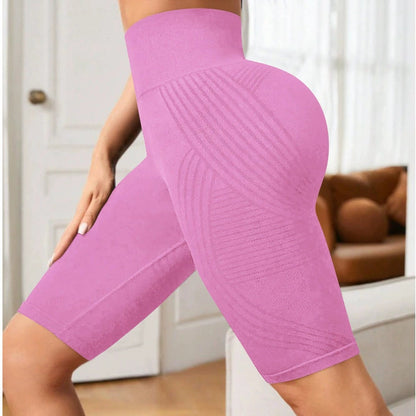 Seamless High Waist Yoga Pants Hip Lifting Peach Hip Fifth Pants